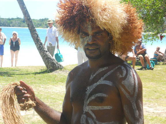 Indigener Tänzer in der Südsee
