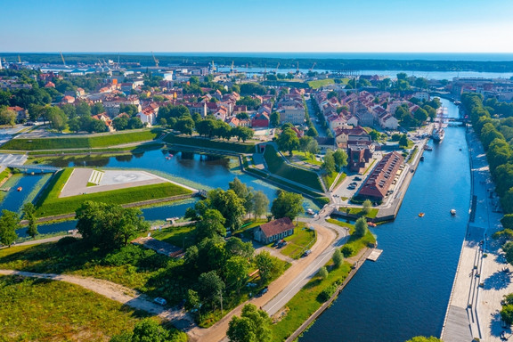 Luftaufnahme der Stadt Kleipeda