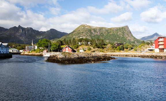Auf den Spuren der Postschiffe bis ans Nordkap Harstad Panoramaview
