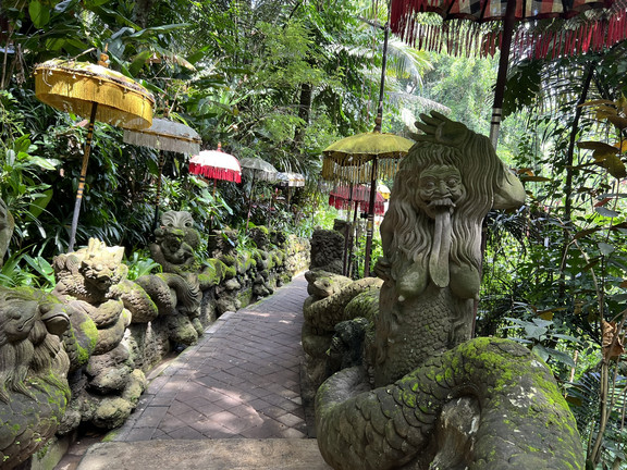 Holy Waterfall Bali Weg zur Gabenbereitung