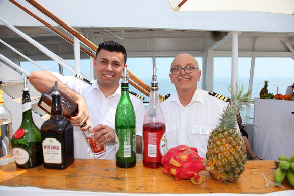 Leben an Bord auf See