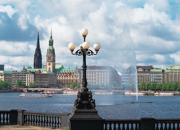 Hamburg Blick auf die Alster