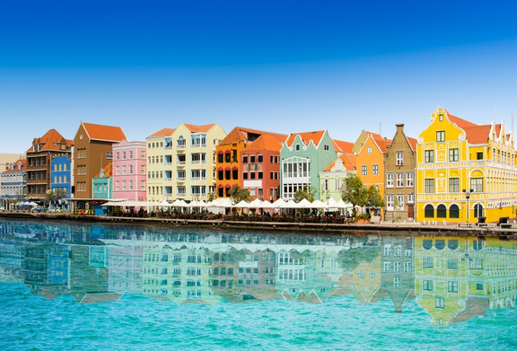 Waterfront von Willemstadt in Curacao