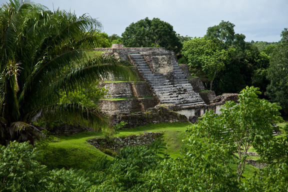Maya Stätte Althun Ha in Mexiko