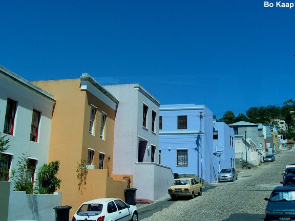 Stadteil Boo Kap mit den bunten Häusern in Kapstadt