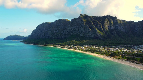 tropischer Strand und Landschaft auf Hawaii
