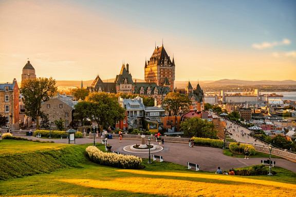 Frontenac Castle in der Altstadt von Quebec
