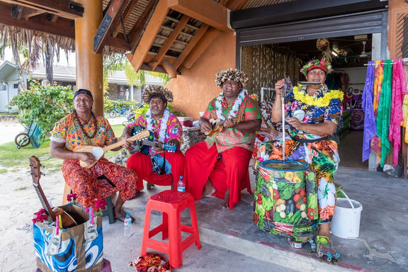Musiker in der Südsee