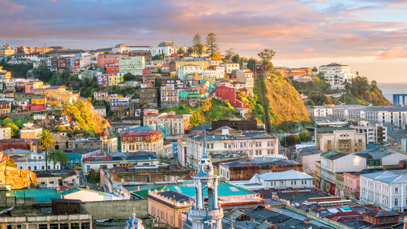Bunte Häuser von Valparaiso