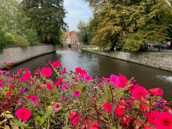 Brügge Kanal und Blütenpracht