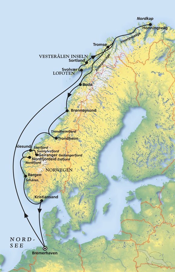 MS Artania, Nordkap